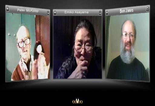 オンライン（ooVoo）での50数年ぶりの顔合わせ