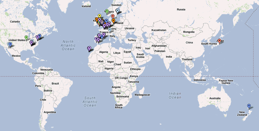 通訳実績のある場所